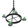 黑色沙漠 錫裝飾的蜜蠟吊燈 (綠色)