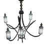 黑色沙漠 銅裝飾的蜜蠟吊燈 (白色)